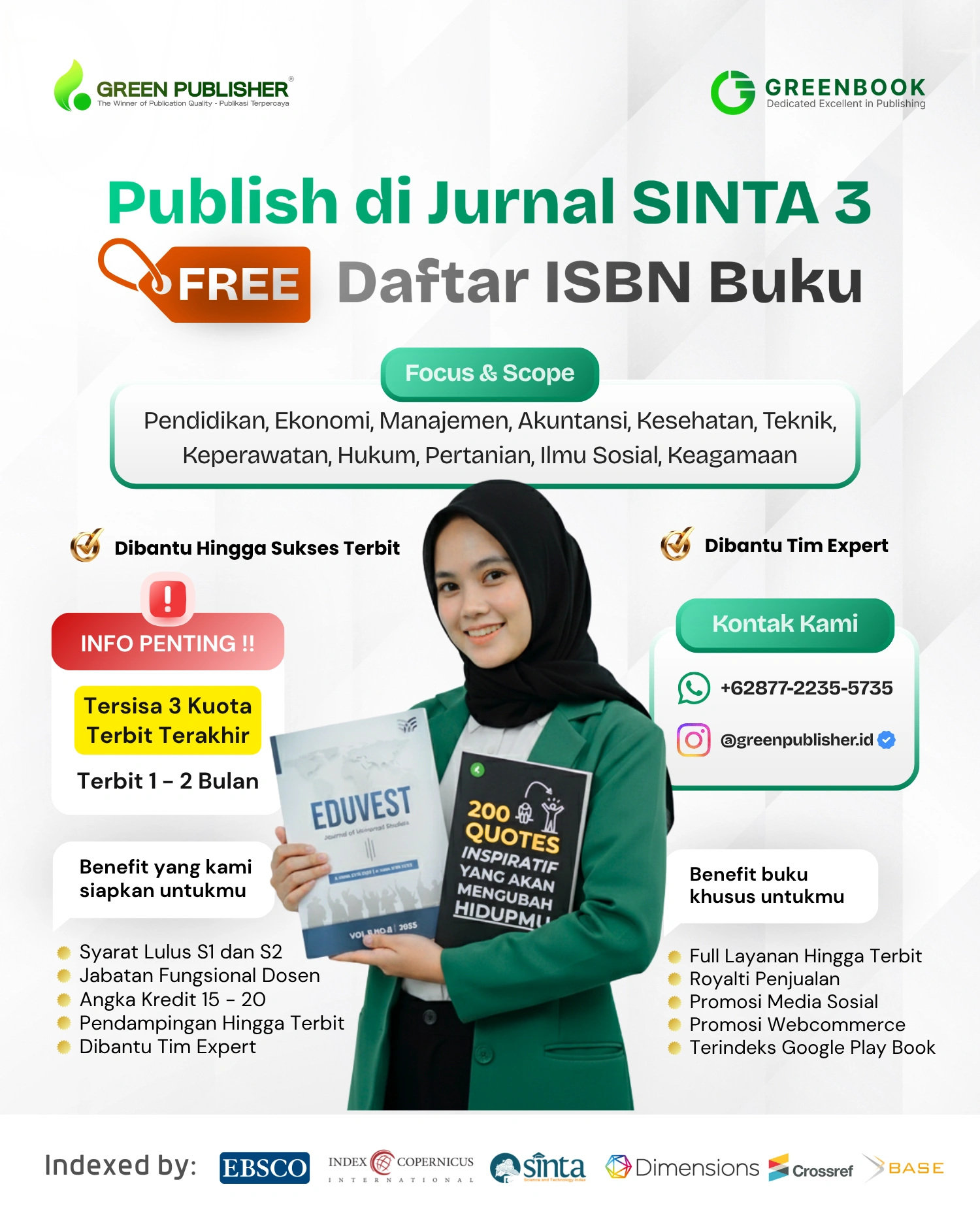 Flyer Jurnal SINTA 3 free ISBN